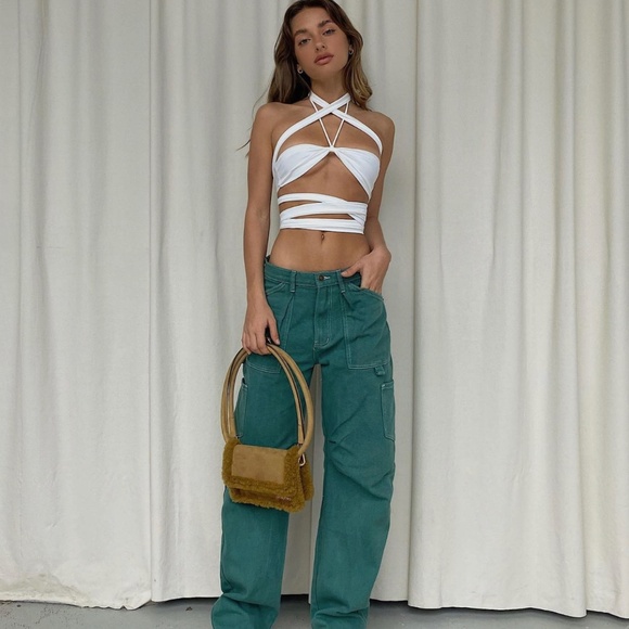 LIONESS MIAMI VICE PANT FOREST GREEN SIZE XS - Picture 2 of 11